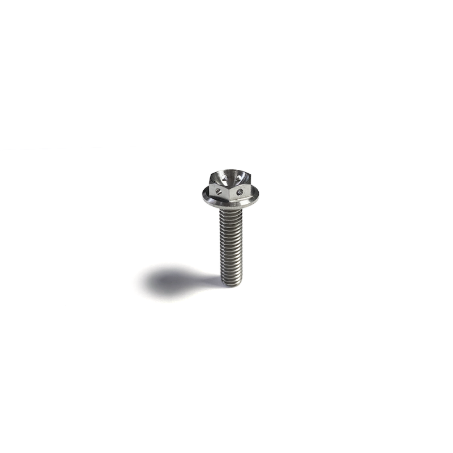 Picture of Ticon Industries Titanium Bolt Flanged M6x30x1TP 10mm 6pt Head Drilled