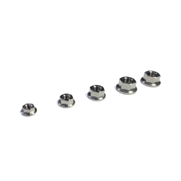 Picture of Ticon Industries Titanium Nut Flanged M5x.8TP 8mm 6pt Head