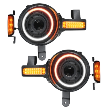 Picture of Oracle 2021+ Ford Bronco Oculus Bi-LED Projector Headlights - Amber/White Switchback