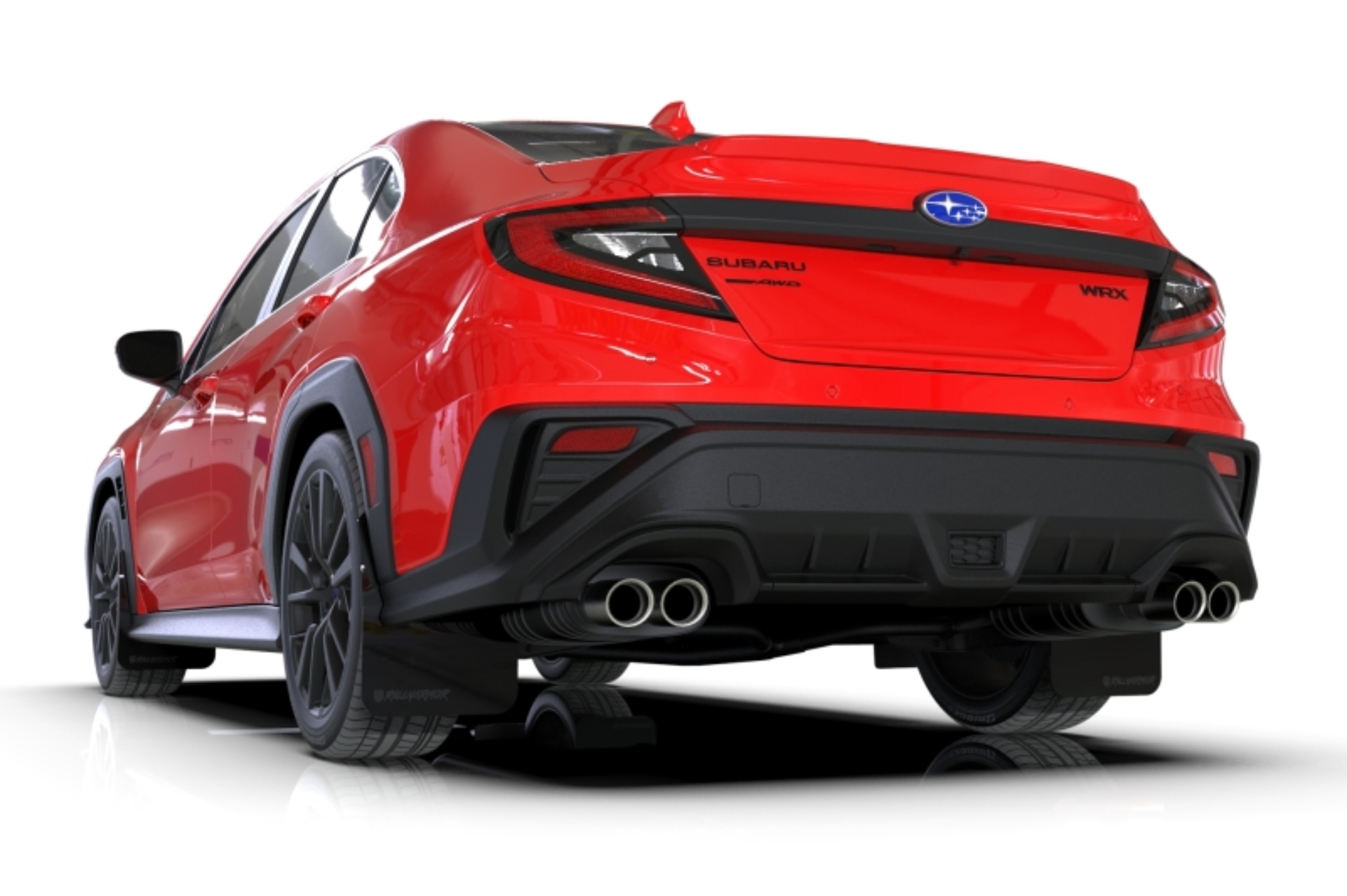 Picture of Rally Armor RAL UR Blk Flap/Met. Blk Logo Mud Flaps - MF92-UR-BLK/MBK-X