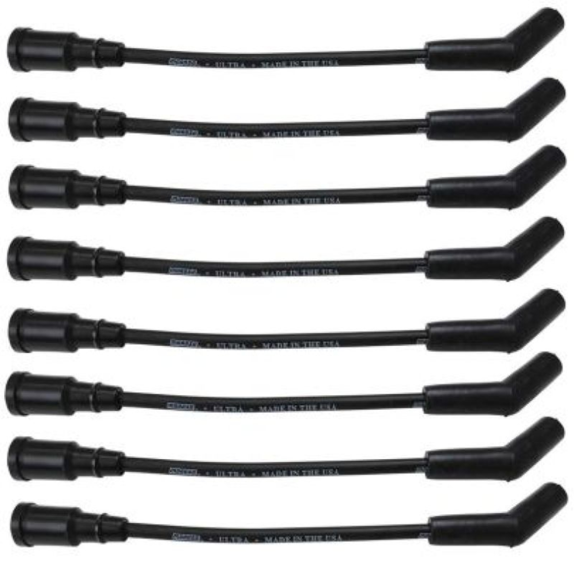 Picture of Moroso Ford 7.3L Godzilla 135 Deg Boots 8mm Unsleeved Ultra Ignition Wire Set - Black