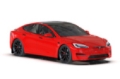 Picture of Rally Armor 21-26 Tesla Model S / S Plaid Black UR Mud Flap w/Red Logo