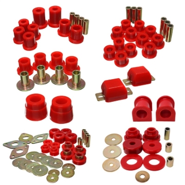 Picture of Energy Suspension 05-15 Toyota Tacoma 4WD Hyper-Flex Master Bushing Set - Red