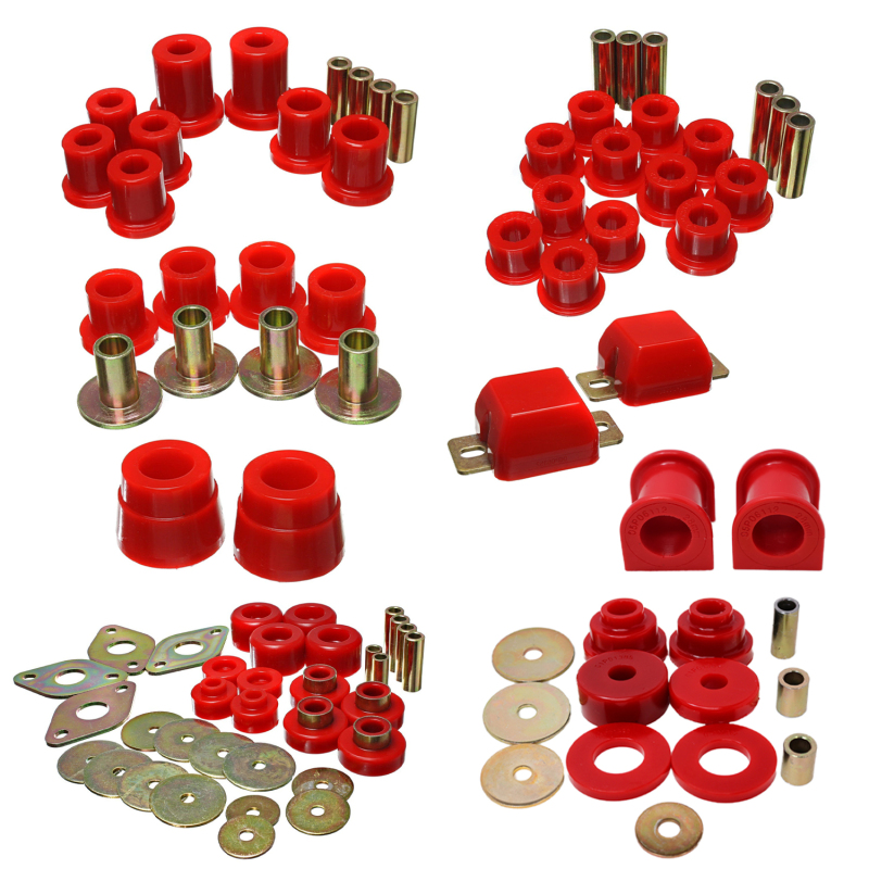 Picture of Energy Suspension 05-15 Toyota Tacoma 4WD Hyper-Flex Master Bushing Set - Red