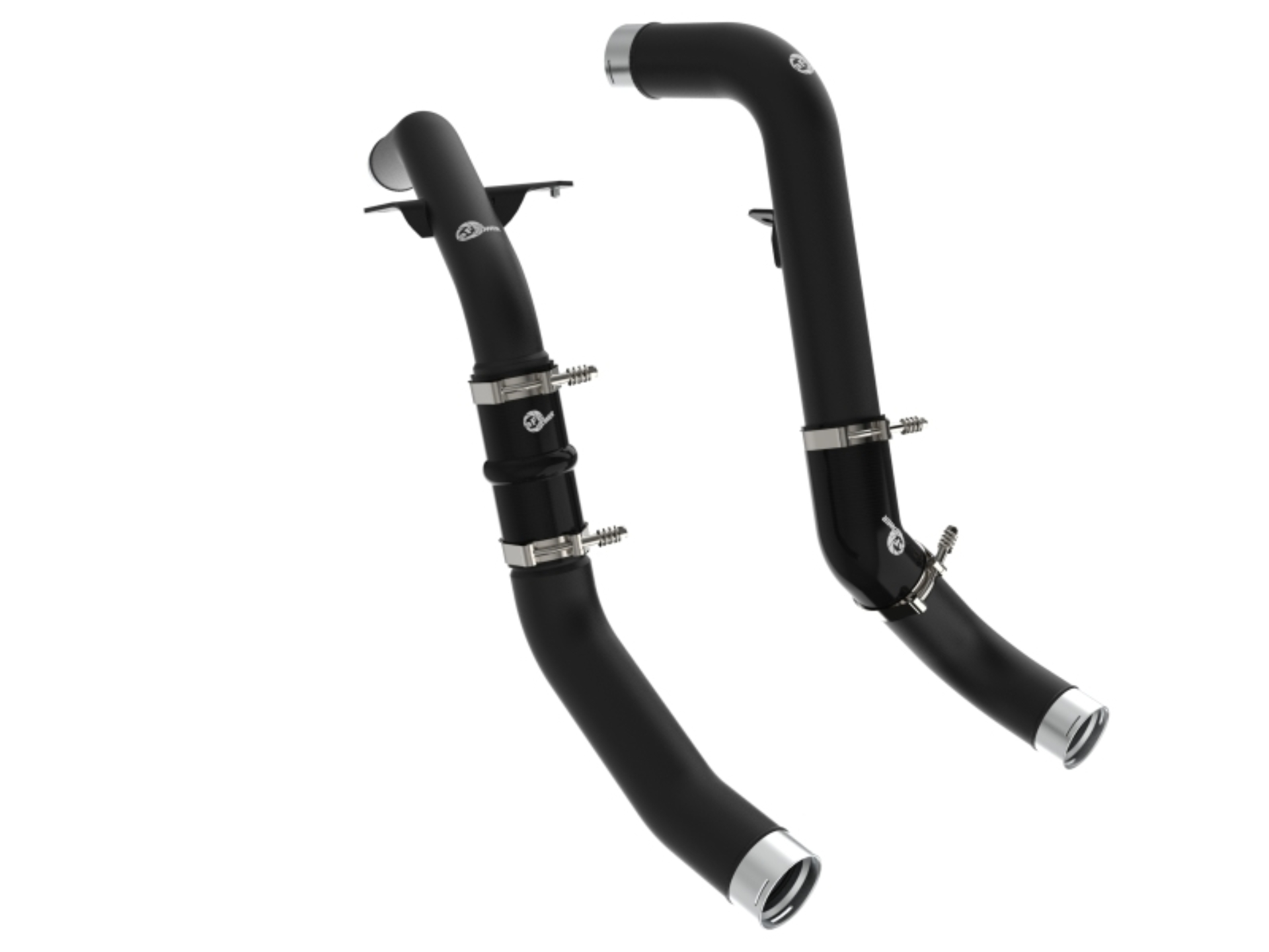 Picture of aFe RAM 1500 20-22 V6-3.0L (td) BladeRunner 2-1/2 in & 3in Aluminum Hot & Cold Charge Pipe Kit Black