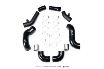 Picture of AMS Performance 2009+ Nissan R35 GTR Omega Turbo Kit 3in Lower Intercooler Pipes (Omega 9 & 14)
