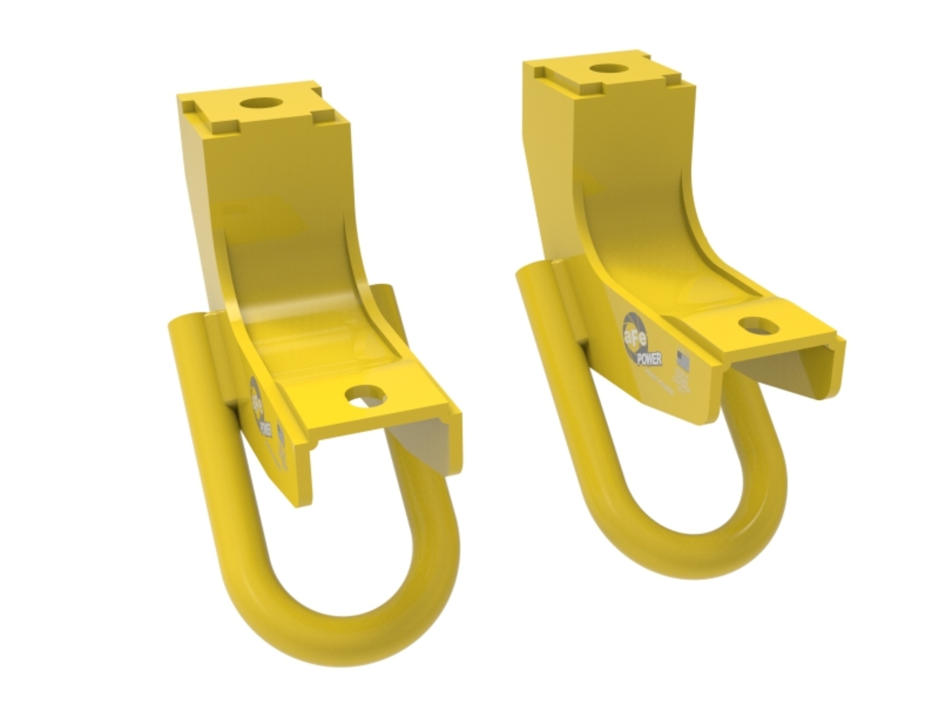 Picture of aFe Toyota Tundra 2022 V6-3.5L (tt) Front Tow Hook Yellow