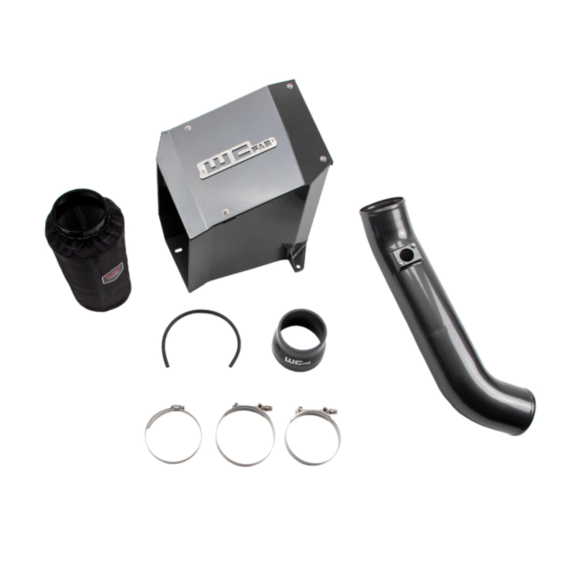 Picture of Wehrli 2001-2004 LB7 Duramax 4in Intake Kit with Air Box- Gloss Black