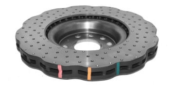 Picture of DBA 15-20 Volkswagen Golf R Front 4000 Series Cross Drilled Rotor w/Silver Hat