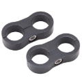Picture of 8AN Aluminum Hose Separator For Two 8AN Size Tubing With Black Finish - Pair