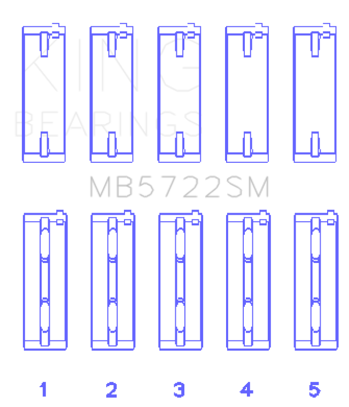 Picture of King Engine Bearings KING Main Bearings - MB5722SM0.25