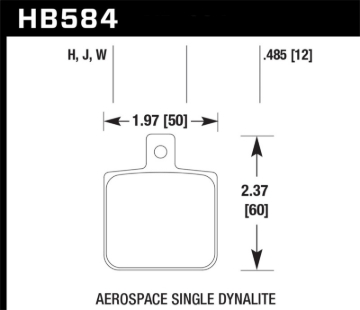 Picture of Hawk Aerospace Single Dynalite HPS 5.0 Street Brake Pads