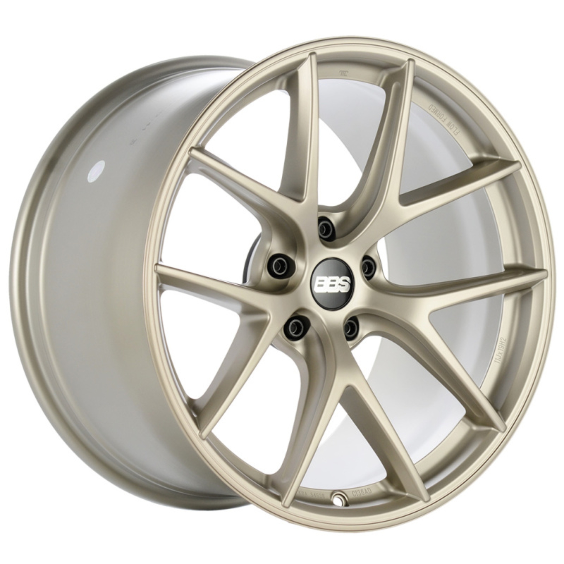 Picture of BBS Unlimited CI-R 21x9 ET65.5 (Face 1) Satin White-Gold Wheel
