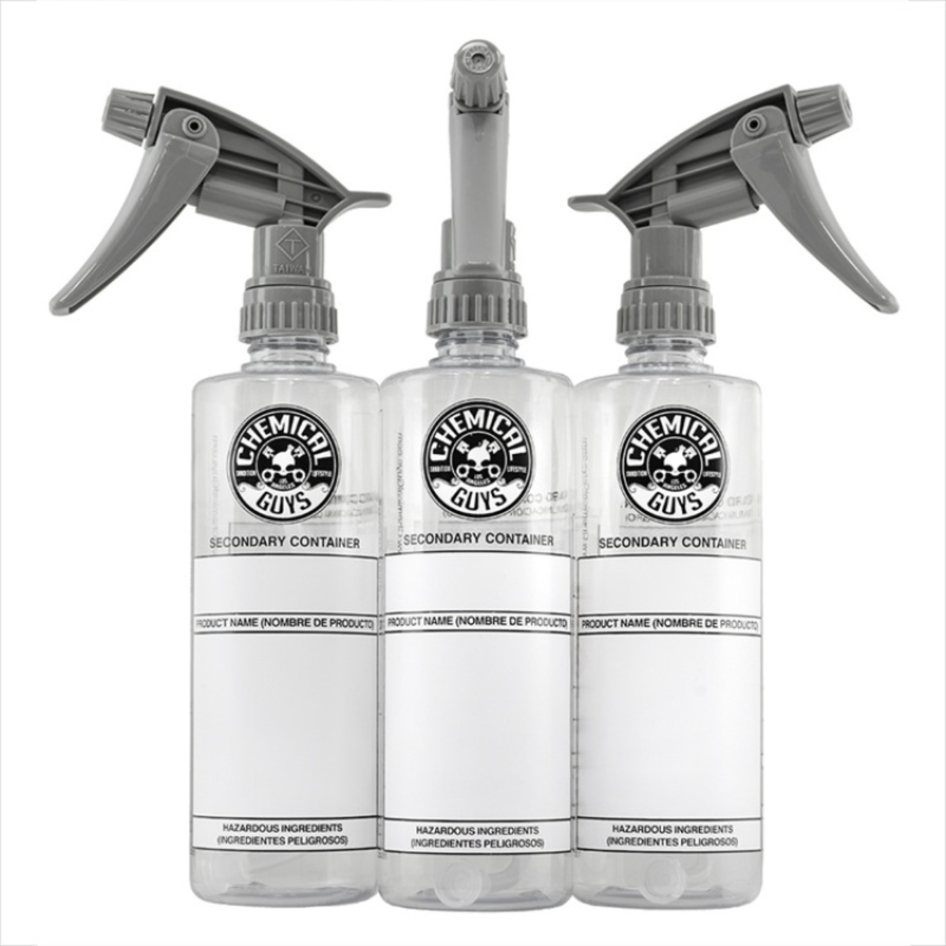 Picture of Chemical Guys Secondary Container Dilution Bottle With Heavy Duty Sprayer - 16oz (3 Pack)