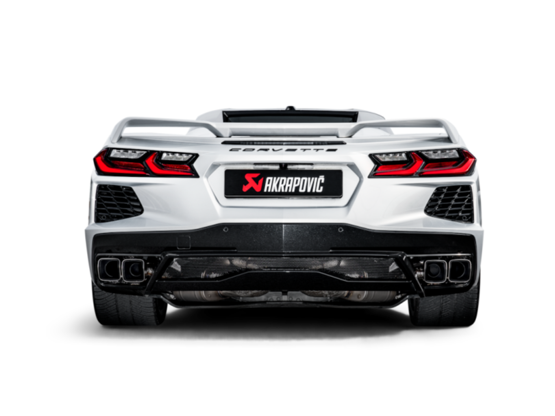Picture of Akrapovic 2020 Chevrolet Corvette Stingray (C8) OPF/GPF Slip-On Line (Titanium) w/ Titanium Tips