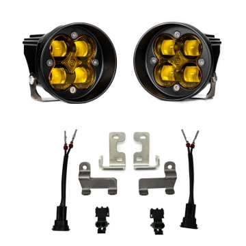 Picture of Baja Designs 12-21 Toyota Tacoma/Tundra/4Runner Squadron-R Fog Pocket Light Kit - SAE Amber