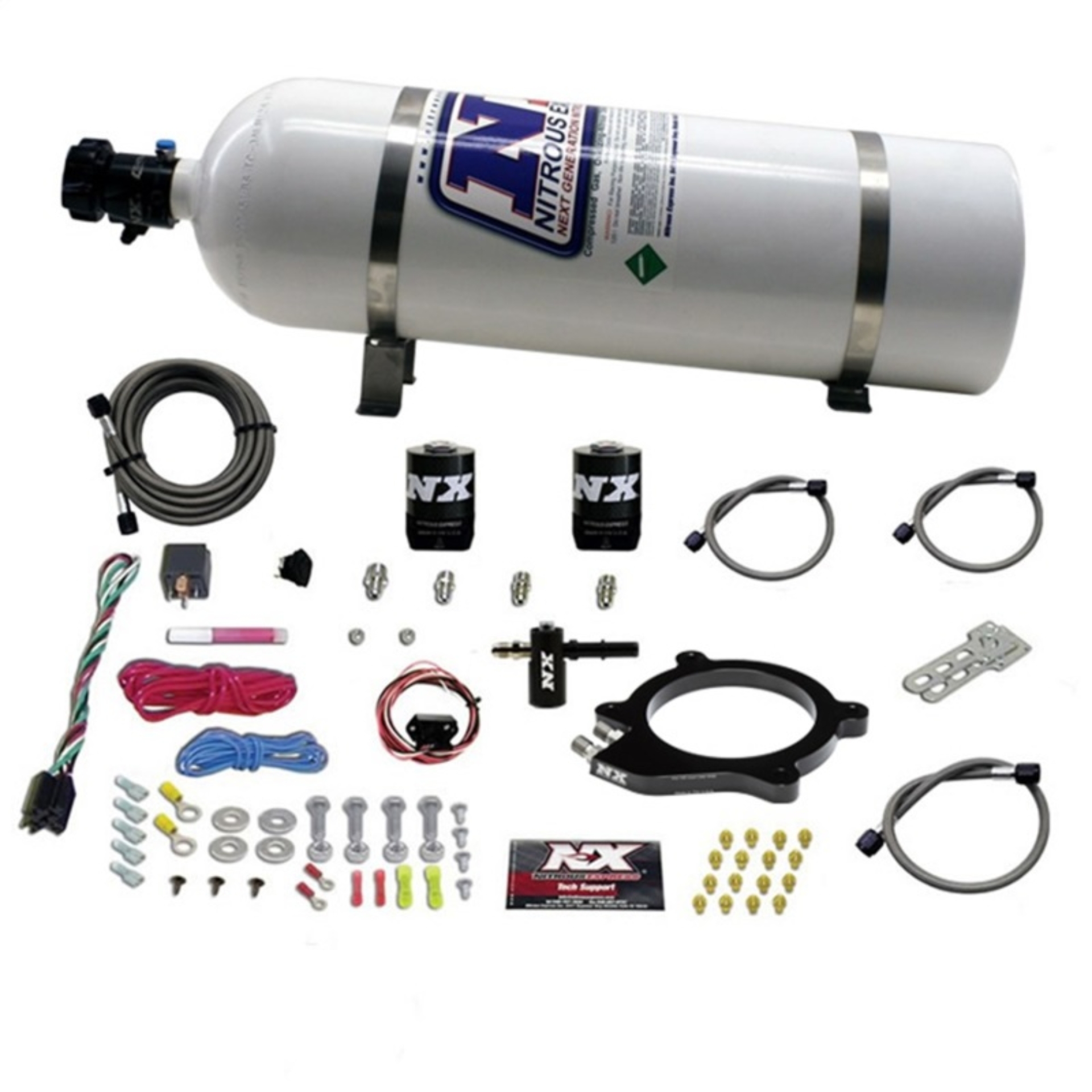 Picture of Nitrous Express Chevrolet Corvette/Camaro LT4 Supercharged 6.2L Nitrous Plate System w/15lb Bottle