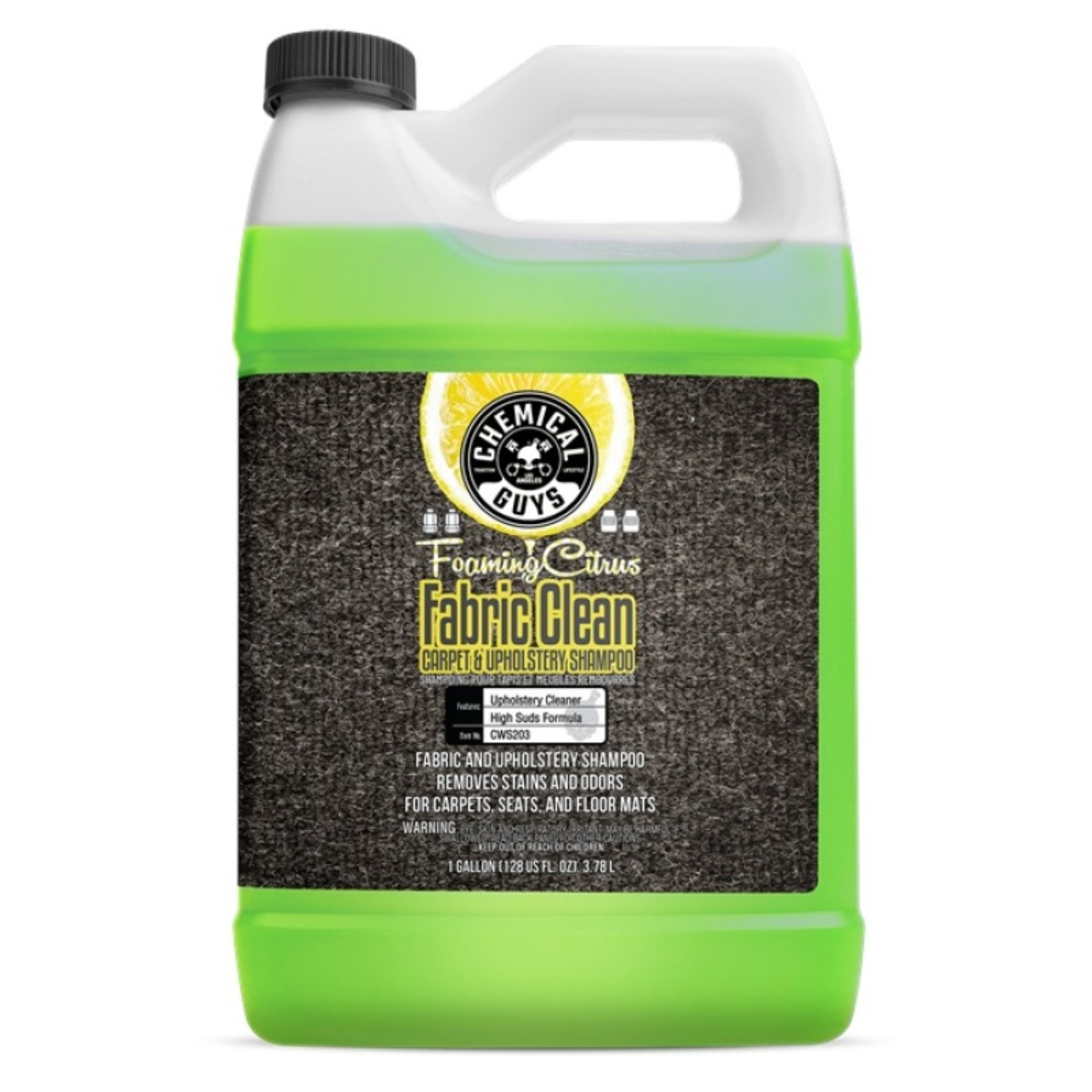 Picture of Chemical Guys Foaming Citrus Fabric Clean Carpet And Upholstery Shampoo And Odor Eliminator