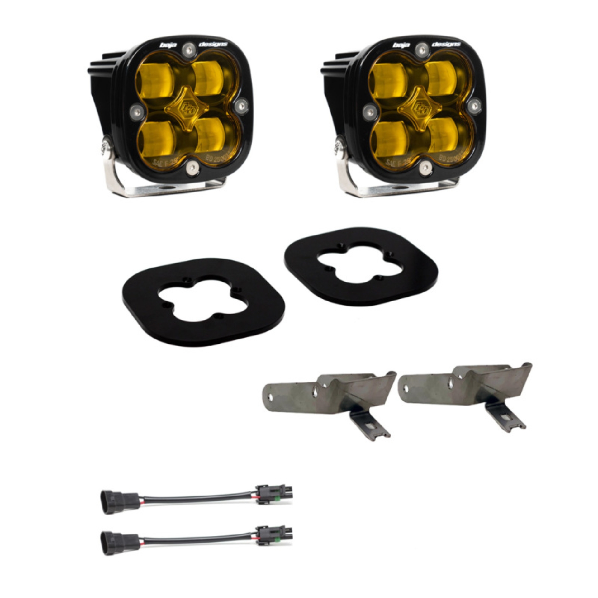 Picture of Baja Designs 11-16 Ford Super Duty Fog Pocket Kit - Amber