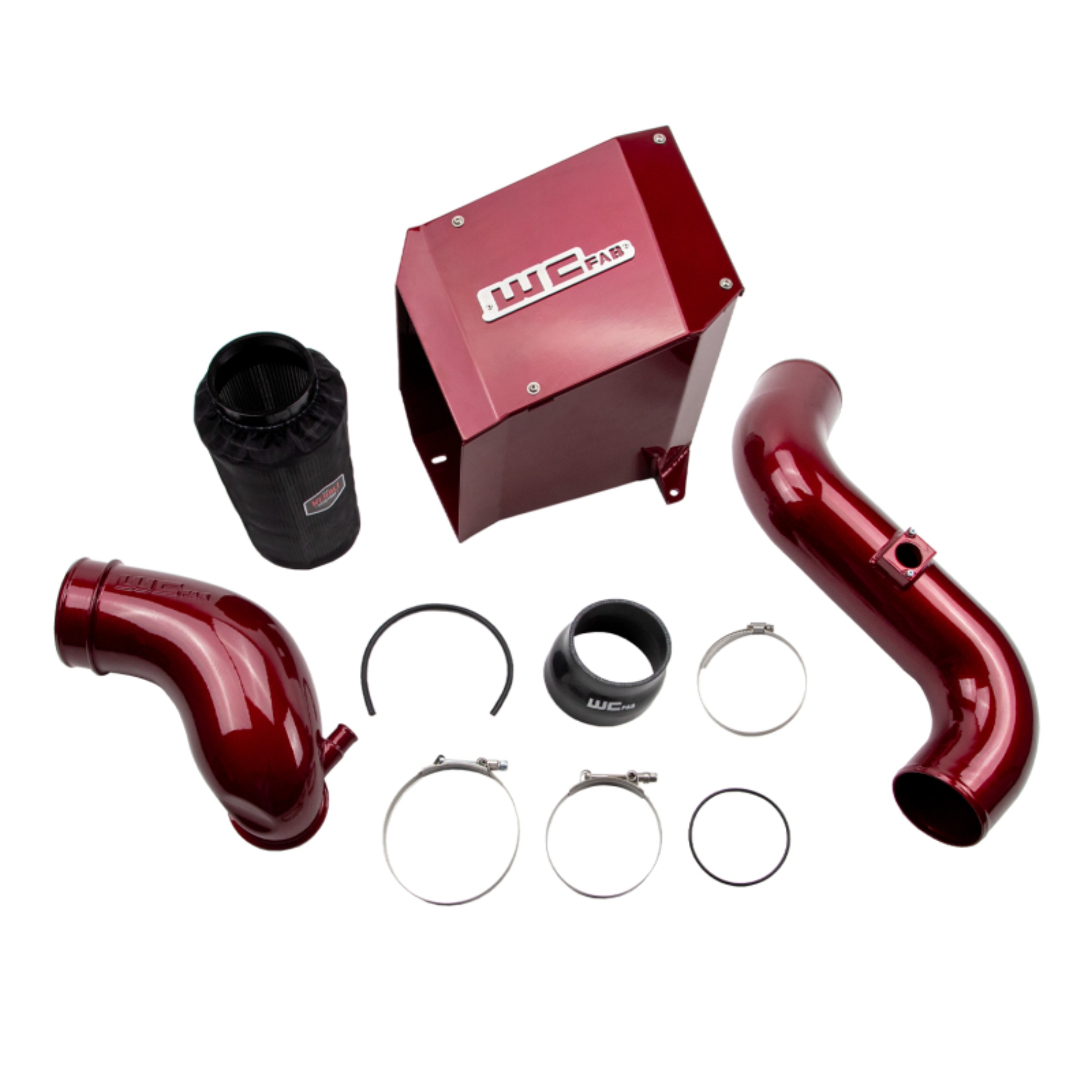 Picture of Wehrli 06-07 Duramax LBZ 4in Intake Kit Stage 2 - Red