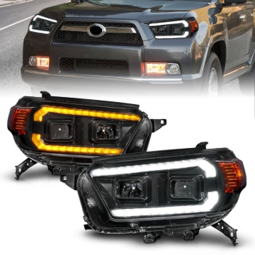 Picture of ANZO 10-13 Toyota 4Runner Projector Headlights - Black