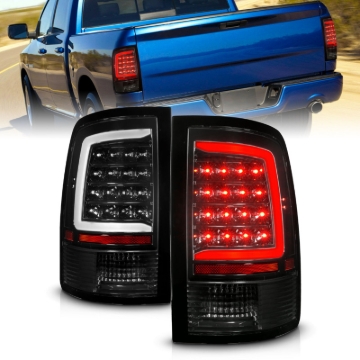 Picture of ANZO 09-18 Dodge Ram 1500 Full LED Taillights w/ Sequential Black Housing/Clear Lens