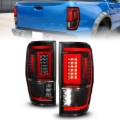 Picture of ANZO 19-22 Ford Ranger Full LED Taillights w/ Lightbar Sequential Signal Black Housing/Clear Lens