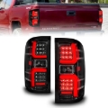 Picture of ANZO 15-19 Chevrolet Silverado 2500 HD/3500 HD LED Taillight w/ Sequential Black Housing/Clear Lens