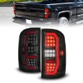 Picture of ANZO 14-18 GMC Sierra 1500 Full LED Taillights Black Housing Smoke Lens (w/C Light Bars)