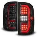 Picture of ANZO 14-18 GMC Sierra 1500 Full LED Taillights Black Housing Smoke Lens (w/C Light Bars)