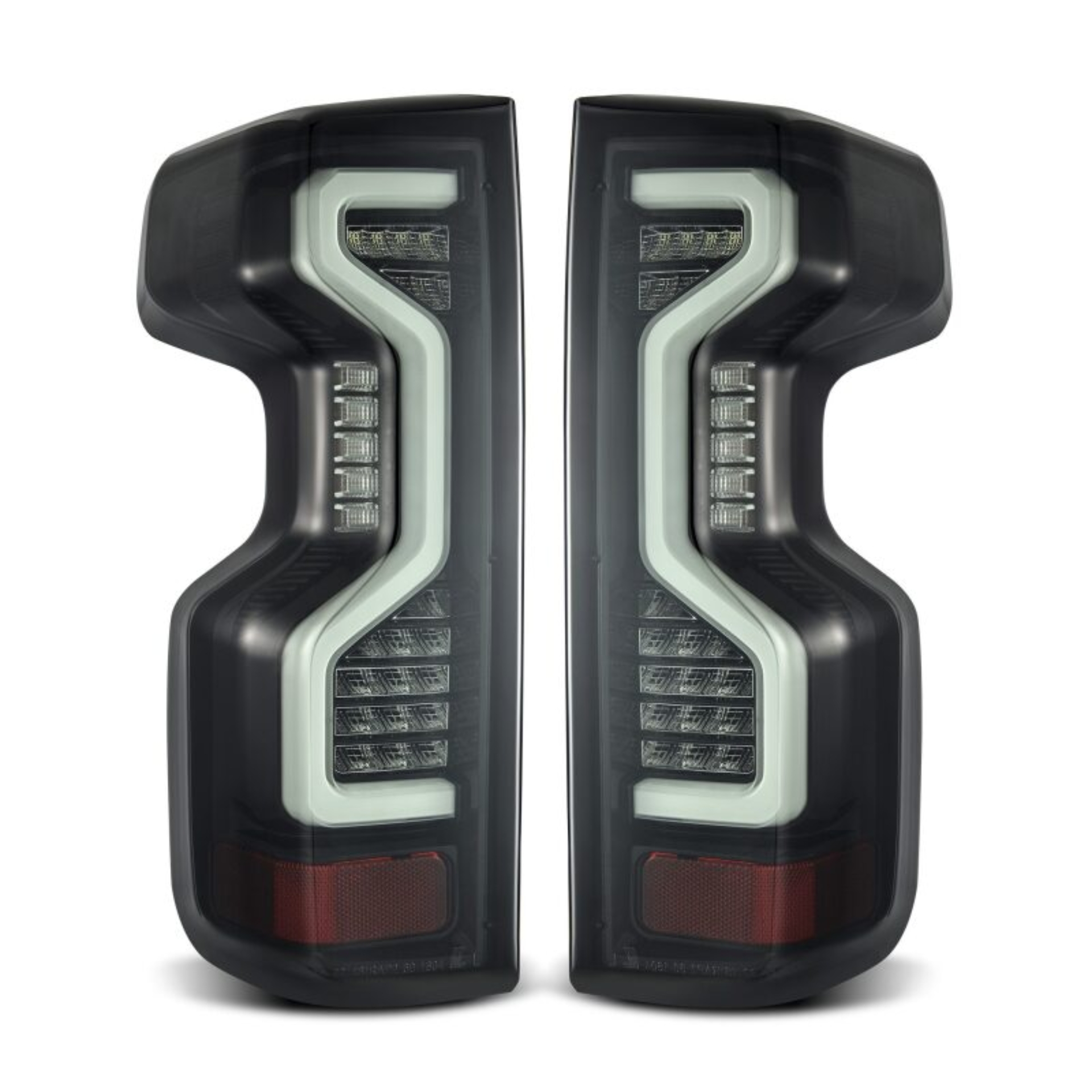 Picture of AlphaRex 19-23 Chevrolet Silverado 1500/2500HD/3500HD PRO-Series LED Tail Lights Jet Black