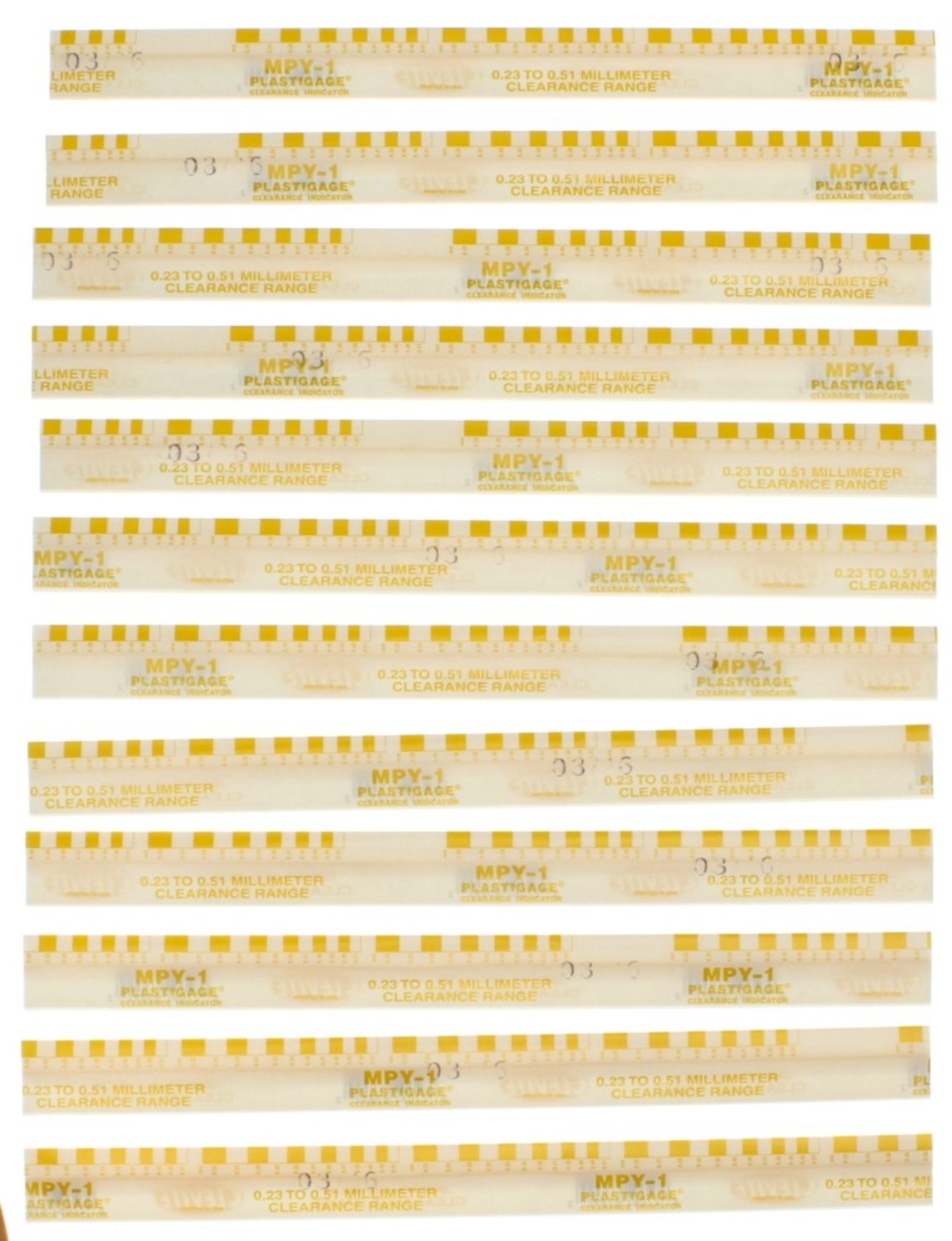 Picture of Clevite Plastigage Yellow Plastigage - 12 Pack