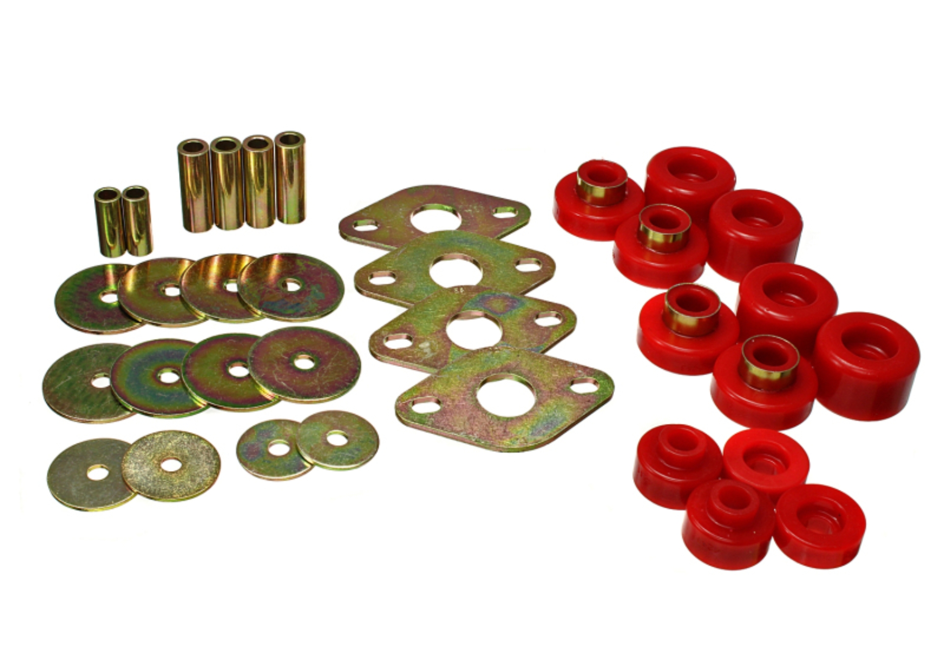 Picture of Energy Suspension 01-04 Toyota Tacoma Prerunner Body Mount Bushing Set - Red