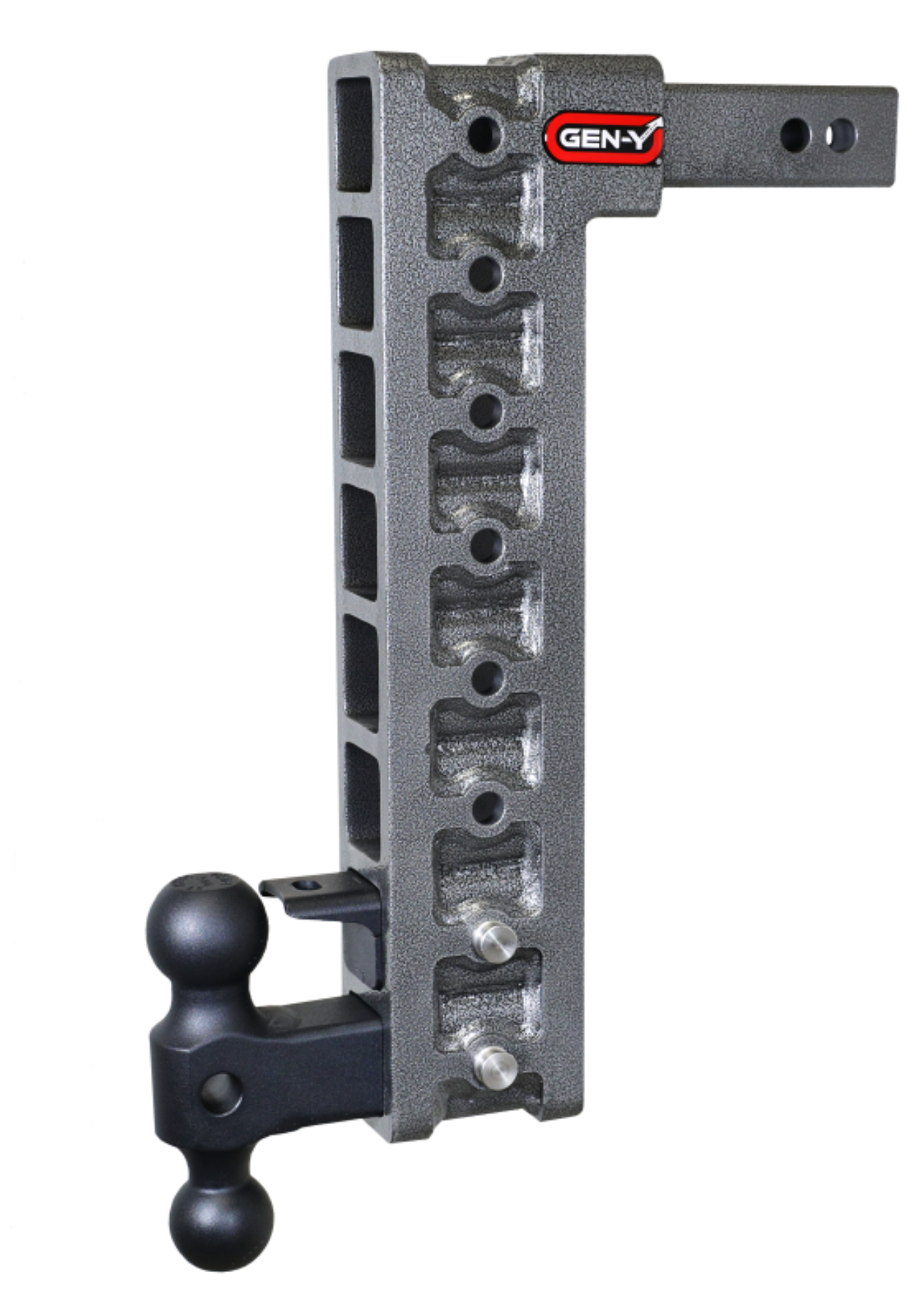 Picture of Gen-Y Mega Duty 2in Shank 17.5in Drop 10K Hitch w/Dual-Ball/Pintle Lock/Stabilizer Kit