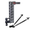 Picture of Gen-Y Mega Duty 2in Shank 17.5in Drop 10K Hitch w/Dual-Ball/Pintle Lock/Stabilizer Kit