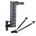 Picture of Gen-Y Mega Duty 2in Shank 17.5in Drop 16K Hitch w/Dual-Ball/Pintle Lock/Stabilizer Kit