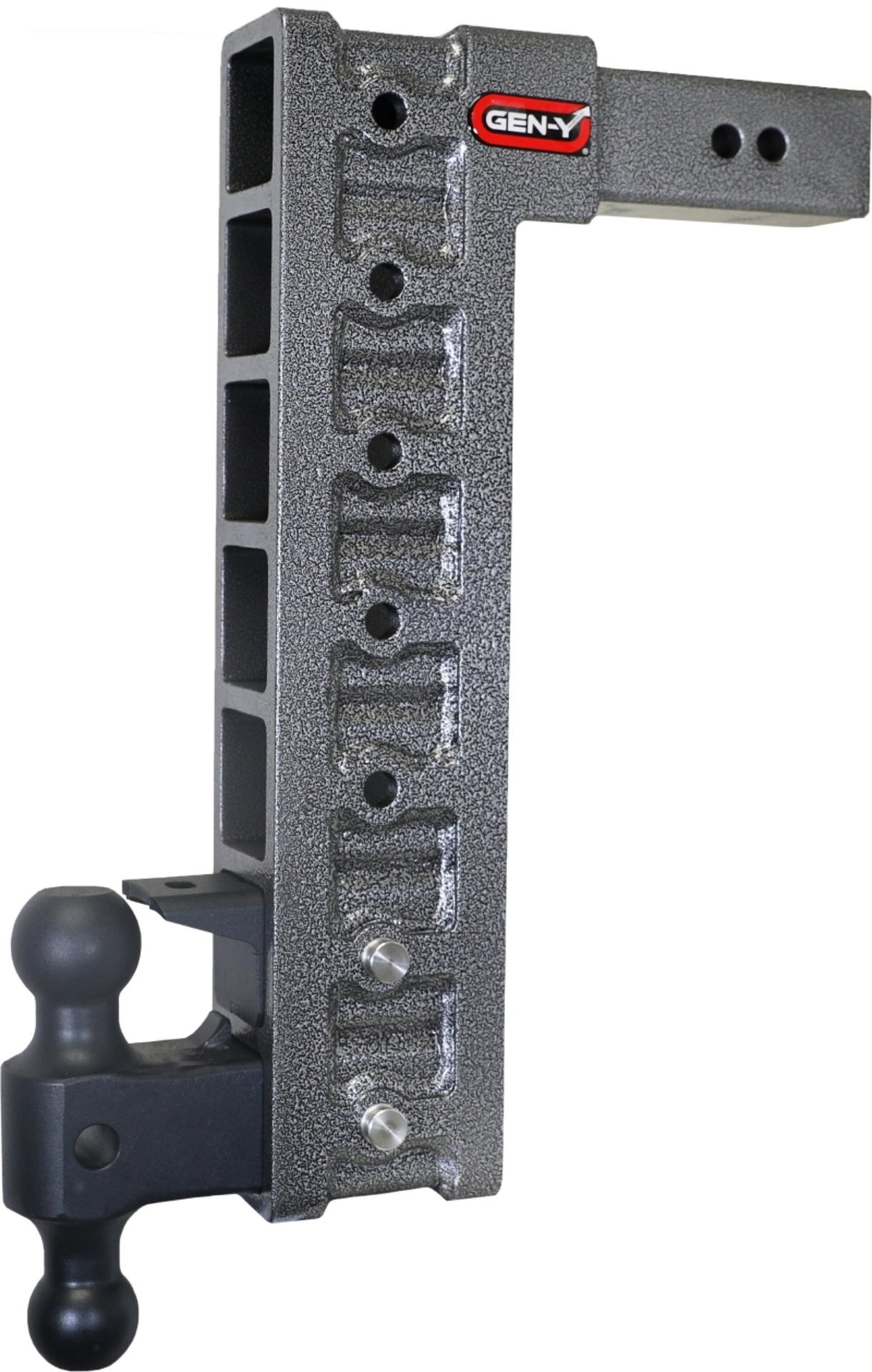 Picture of Gen-Y Mega Duty 2.5in Shank 18in Drop 21K Hitch w/GH-061 Dual-Ball/Pintle Lock/Stabilizer Kit