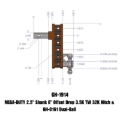 Picture of Gen-Y Mega Duty 2.5in Shank 6in Offset Drop 3.5K TW 32K Hitch w/GH-0161 Dual-Ball
