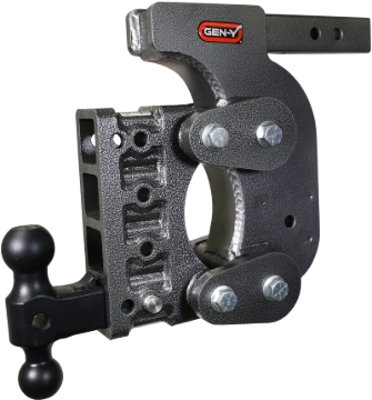 Picture of Gen-Y The Boss Torsion-Flex 2in Shank 12.5in Drop 16K Hitch w/GH-051 Dual-Ball/Stabilizer Kit
