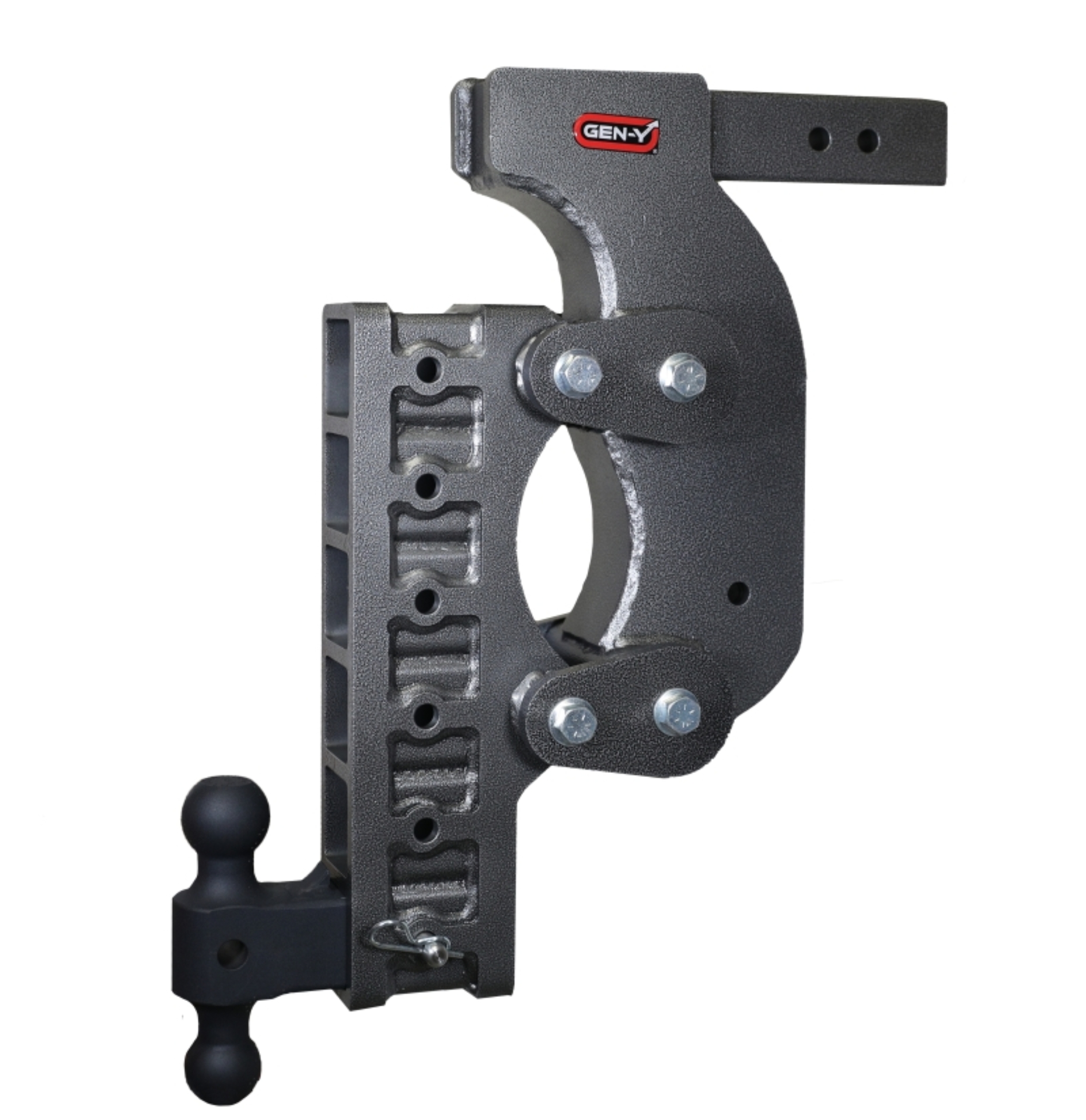 Picture of Gen-Y The Boss Torsion-Flex 2.5in Receiver 21in Drop Hitch w/GH-061 Dual-Ball/Stabilizer Kit