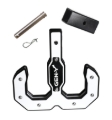 Picture of Gen-Y Hulk 2.0 16K Tow Hook 2in Shank w/GH-009 Reducer Sleeve/GH-099 Pin/GH-011 Clip - Black/White