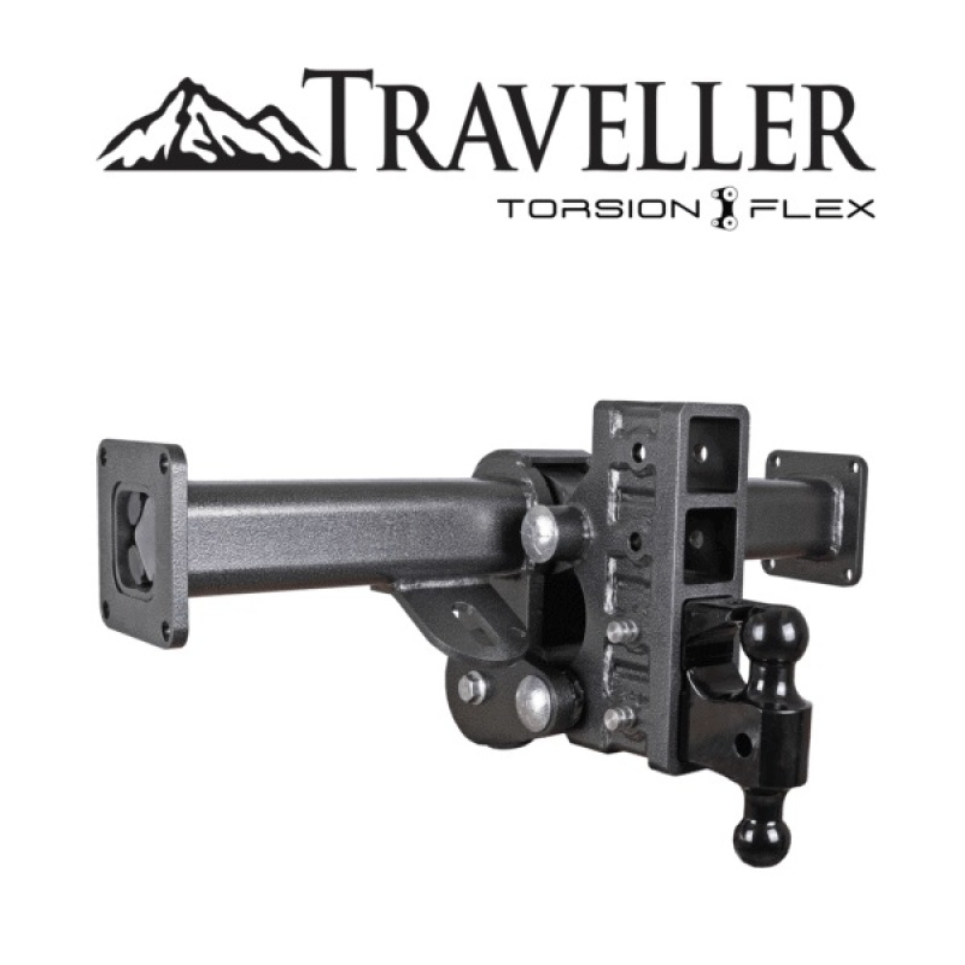 Picture of Gen-Y 27in Traveller Torsion-Flex 2.5in Shank 6in Offset Drop 3.5K TW 21K Hitch Chassis Frame Mount