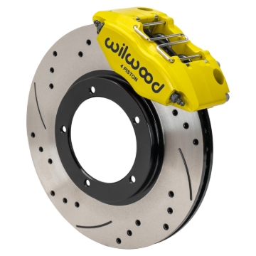 Picture of Wilwood 69-74 Porsche 911 Front Powerlite Brake Kit 3in MT Drilled & Slotted - Yellow