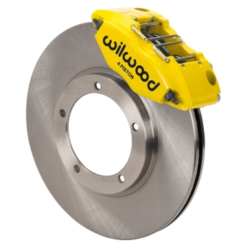 Picture of Wilwood 69-74 Porsche 911 Front Powerlite Brake Kit 3in MT Plain Face - Yellow