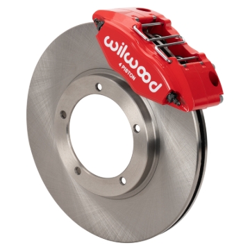 Picture of Wilwood 69-74 Porsche 911 Front Powerlite Brake Kit 3in MT Plain Face - Red
