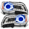 Picture of Oracle 11-14 Chrysler 300C NON HID LED Halo Headlights Chrome Housing - Blue