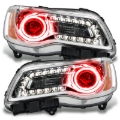 Picture of Oracle 11-14 Chrysler 300C NON HID LED Halo Headlights Chrome Housing - Red
