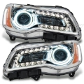 Picture of Oracle 11-14 Chrysler 300C NON HID LED Halo Headlights Chrome Housing - Red