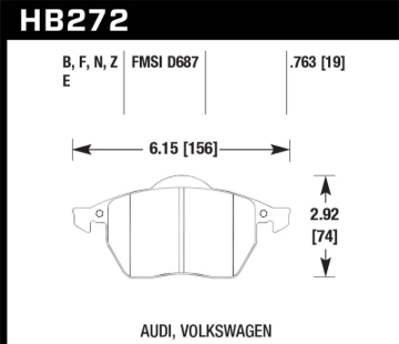 Picture of Hawk 00-02 Audi TT Base/Quattro 1.8L DTC-60 Race Front Brake Pads