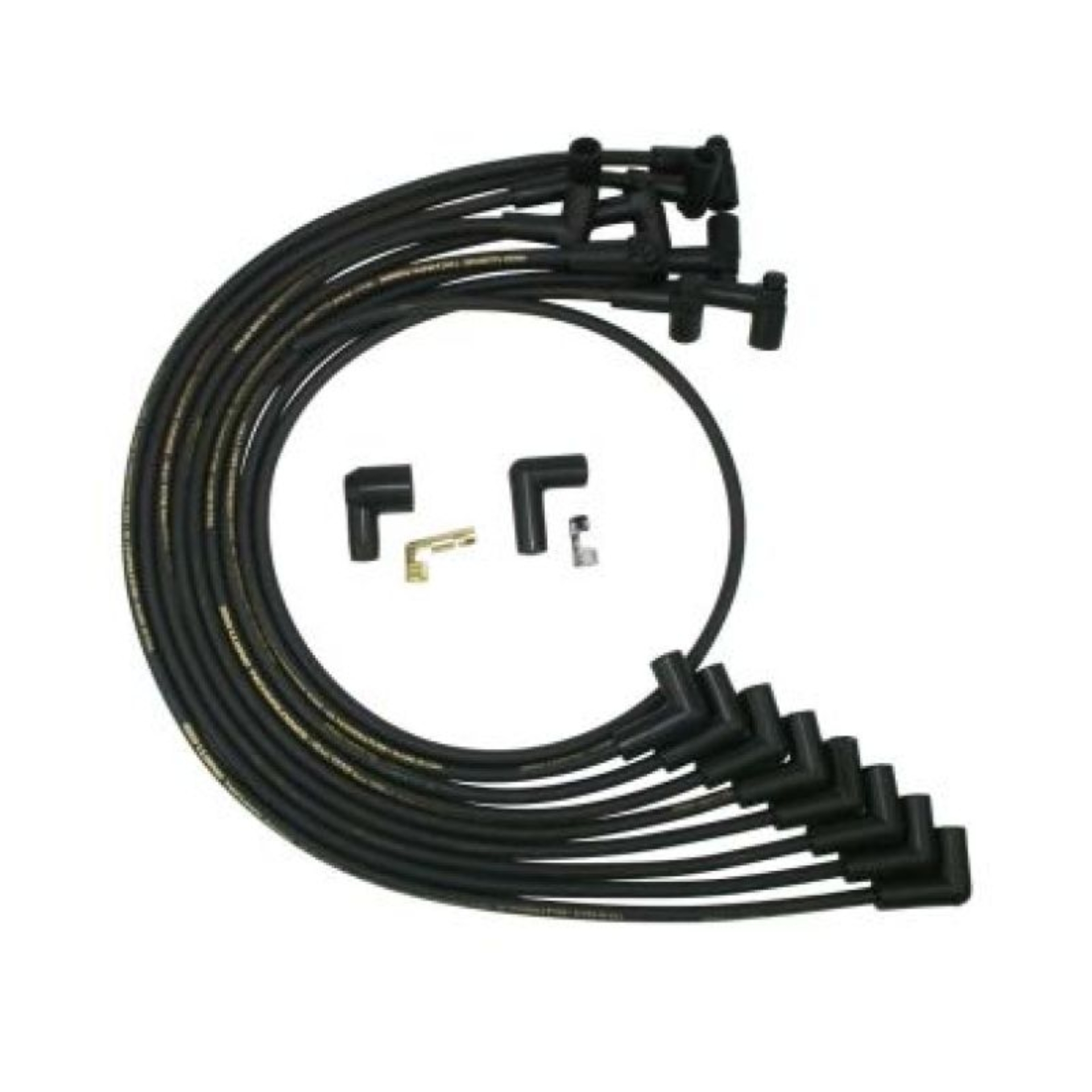 Picture of Moroso Chevrolet Small Block HEI Over V/C Unsleeved 90 Degree Mag Tune Ignition Wire Set - Black
